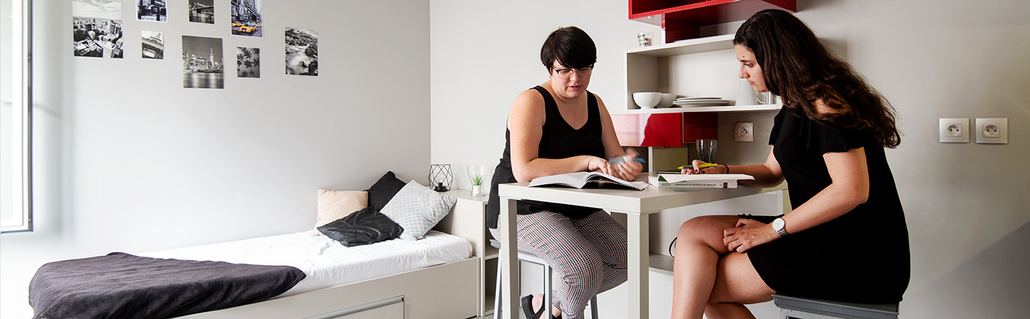 student room in Bakara residence in Lyon 7th near Gerland