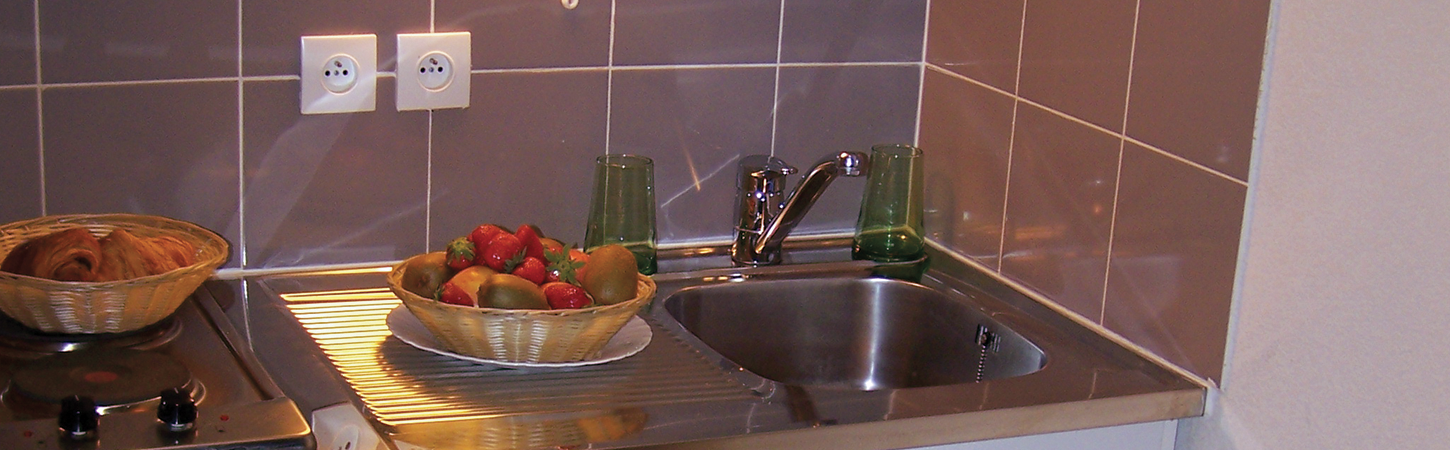 equipped kitchen in Palladium residence in Montreuil near Paris 